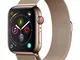 Apple Watch Series 4 (GPS + Cellular, 44mm) - Cassa in Acciaio Inossidabile Dorato con Ane...