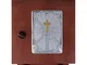 Holyart Tabernacolo in Legno e placca allumino Croce IHS JHS 20X20 cm