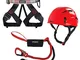 ALPIDEX Casco Universale per Arrampicata + ALPIDEX Imbracatura + Stubai Set da Via Ferrata...