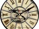 YSSYSS Orologio da Parete Vintage Numeri Romani Muto Decorazione della Stanza Decorazione...