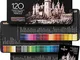 Castle Art Supplies Set di 120 Matite Colorate per Artisti, Professionisti e Coloristi Adu...