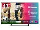 Hisense 43AE7210F, Smart TV LED Ultra HD 4K 43", Single Stand, HDR 10+, Dolby DTS, con Ale...