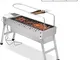 Barbecue Grill Griglia per barbecue Griglia rotante elettrica portatile con interfaccia US...