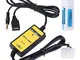Qiilu Adattatore AUX USB per auto, lettore MP3, interfaccia audio per RAV4