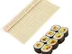 TUKNN Tappetino Sushi, Tappetino Sushi Bambù, Tappetino per Sushi Giapponese, Sushi Roll M...
