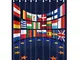 JoneAJ varietà di Bandiera delle Nazioni Unite con Tenda da Doccia Emblema Paese Stampa 3D...