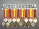 Never Stop TO Dream - Medagliere da Parete - Porta medaglie Motivazionale - Sport Medal Ha...