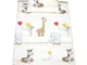 TupTam Set di Biancheria da Letto per Bambini 2 Elementi, Animali Beige, 135x100 cm