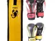 POWRX Boxe Set per Bambini e Adolescenti - Sacco da Boxe Pieno + Due Coppie Guanti Allenam...