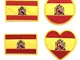 Toppa termoadesiva con bandiera della Spagna, 4 pezzi