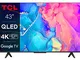 Smart TV 43 Pollici 4K Ultra HD Display QLED Android TV Google TV - 43C631 Serie C631, 201...