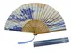Kakoo seta pieghevole fan giapponese Kanagawa Sea Waves modello bambù palmare fan danza pe...