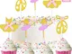 48 Pezzi Topper di Cupcake Ballerina Topper di Torta Balletto Topper di Scarpe da Ballo Ba...