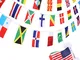DILISEN 200 Paesi Bandiere Internazionale Bandiere Mondo Olimpico Bandierine Stendardo per...