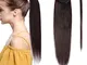 (35-55cm) Coda di Cavallo Extension Capelli Veri Umani 80g Remy Human Hair Clip Ponytail L...