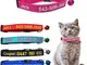 Brillianne Collare Personalizzato per Gatti Breakaway Personalizzato con Campana, Fibbia a...