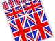Biomar Labs® 10 x PVC Adesivi Stickers Set Bandiera Nazionale UK United Kingdom Regno Unit...