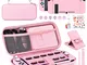 Younik Pacchetto accessori Switch, kit accessori rosa 15 in 1 per ragazze Include custodia...