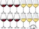 Collezione DIVINO Bormioli Rocco - Set di 12 bicchieri da vino - 6 Divino rosso 53 cl + 6...