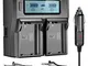 Neewer Caricatore Doppio con Display LCD per Batterie Nikon EN-EL15 Compatibile con Nikon...