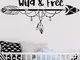 Cyalla Freccia Tribale Wall Sticker Nursery Freccia Selvaggia Adesivo Camera Dei Bambini D...