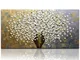 Gbwzz Dipinto a Mano Astratto Fiore Bianco Paesaggio Dipinto ad Olio, 70x100 cm 28x40 Poll...