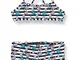 Arena G Tropical Summer Top Jr, Bikini per bambina, Multicolore (White/Black), 14-15 anni