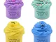 Luclay Fluffy Slime Regali per Bambini in Stucco per Bambini, 4 Pezzi 120 ML Floam Slime F...