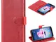 Mulbess Cover per Huawei P Smart 2018, Cover Honor 9 Lite, Custodia Pelle con Magnetica pe...