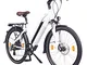 NCM Milano Bicicletta elettrica da Trekking, 250W, Batería 48V 13Ah 624Wh 26" Bianco