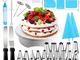 Gyvazla Set Decorazioni Torte Professionale, Decorazioni Torte Kit di Utensili con 11" Pia...