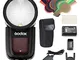 Godox V1-S Flash a testa tonda TTL autoflash 76Ws Speedlite HSS 1/8000s con batteria al li...