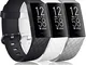 Yandu Cinturino Compatibile con Fitbit Charge 3/ Fitbit Charge 4, Cinturino Sportivi per F...