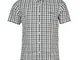 Pierre Cardin – Camicia da uomo a maniche corte con fantasia e chiusura a bottone Weiss/Sc...