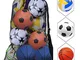 NATUCE Sacca in Rete per palloni da Calcio per 10-15 Palline Grande Palline Heavy Duty Net...