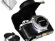 First2savvv nero Qualità premium Custodia Fondina in pelle sintetica per macchine fotograf...