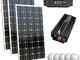 Kit Fotovoltaico 3KW Pwm Inverter 2000W Pannello Solare 300W regolatore 30amp