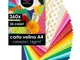 OfficeTree 360 Carta Velina Colorata A4-26 Colori Diversi - per Decorazioni Creative Lavor...