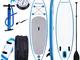 YUEBO 305 cm gonfiabile SUP Stand Up Paddle Board 15 cm spesso, ISUP Paddle Board con pomp...