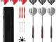 XQ Max Steel Dart Set Nickel Plated, Rosso, 21 G