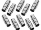 REKYO 10PCS Pelle Cavo Fine Chiusura Tappo/Magnetica con Meccanismo in Pelle Corda Braccia...