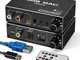 Tendak - Convertitore audio digitale da 192 KHz USB ottico SPDIF da coassiale a stereo ana...