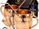 Moscow Mule rame tazze: Make any drink gusti molto meglio. 100% puro rame set con 2 tazze,...