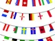 Euro 2016 Calcio Bandierine - Tutti nazione 24 Bandiere - 10m enorme