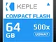 CF 64 GB Compact Flash Scheda di Memoria 500x Velocità fino a 75 MB/s, R 94 MB/s W 71.4 MB...