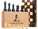 Scacchiera in Legno Professionale Scacchi - Chess, Scacchiere Set Portatile Gioco da Viagg...