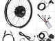 Kit Bici Elettrica, E-Bike Kit di conversione Bici Elettrica 20" Ruota Anteriore/Posterior...