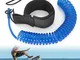 JEEZAO 10 Piedi Laccio di Sicurezza da Surf,Spirale Leash SUP TPU,Lacci Regolabile per Tav...