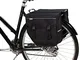 BikyBag Model M - Borse Doppie per Bicicletta per Portapacchi Posteriore (Nero)