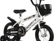 LWKBE Balance Bike per 2-6 Anni, 12" e 14" Kids Biciclette con rotelle di addestramento &...
